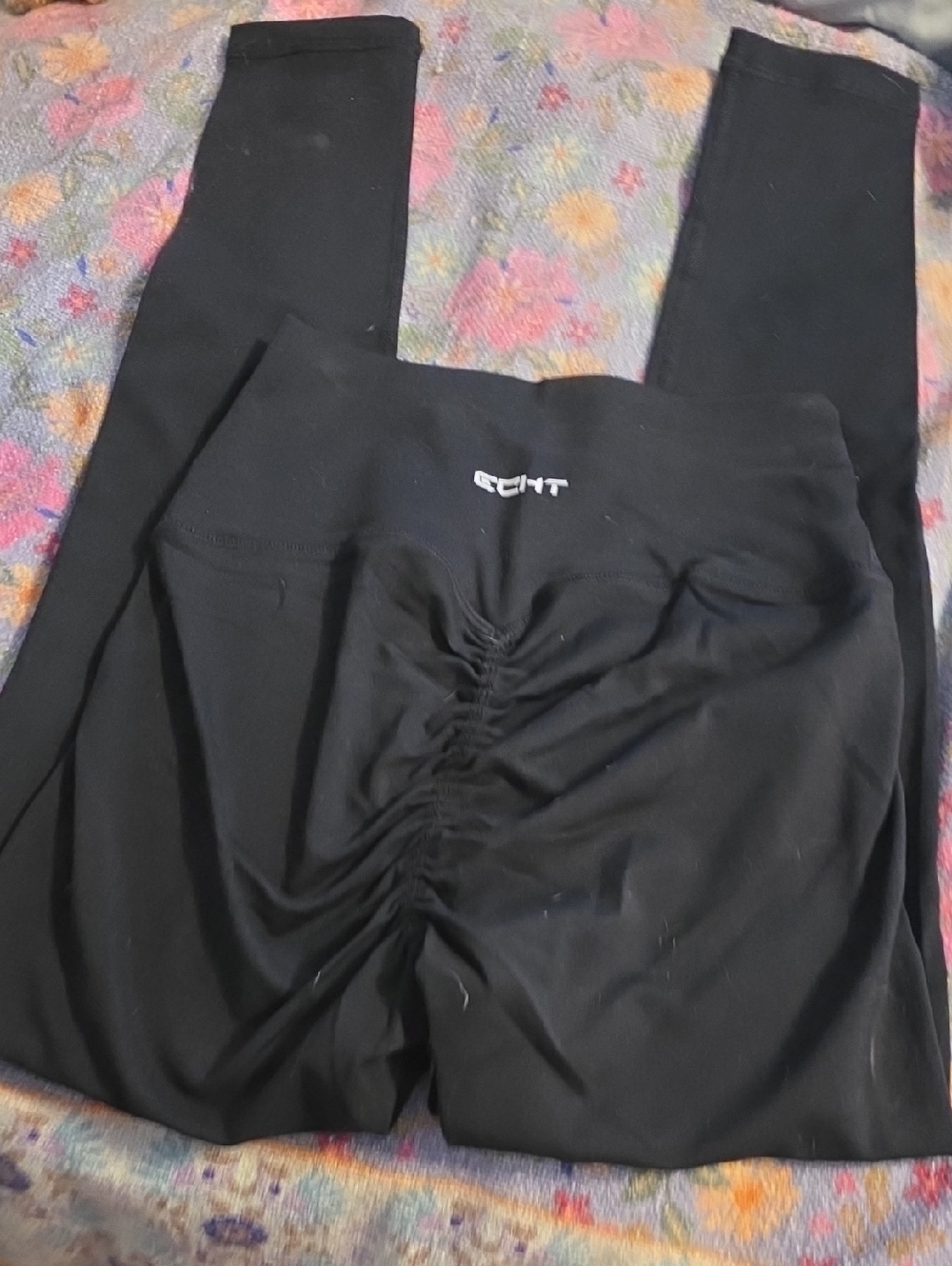 ECHT Black High-Waist Scrunch Butt Leggings